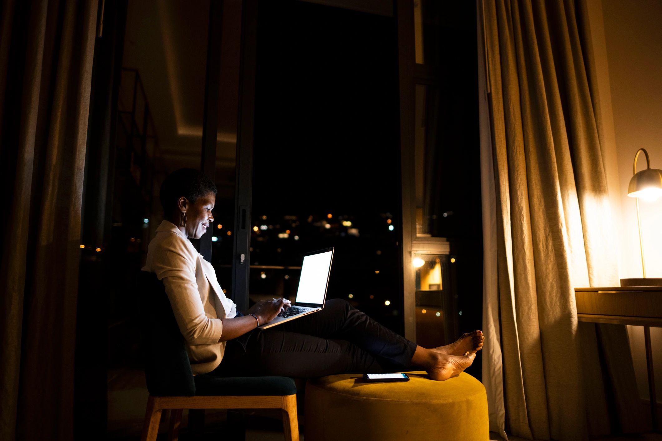 Luxury lifestyle companion in city night